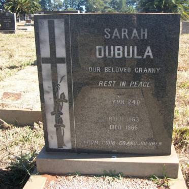 DUBULA Sarah -1863-1965
