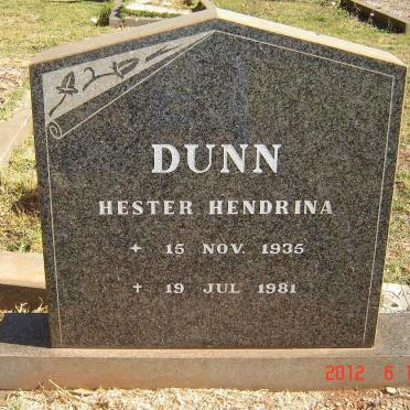 DUNN Hester Hendrina 1935-1981