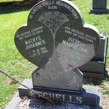 ETCHELLS Mathys Johannes 1918-1989 &amp; Isebell Magrietha 1920-2005