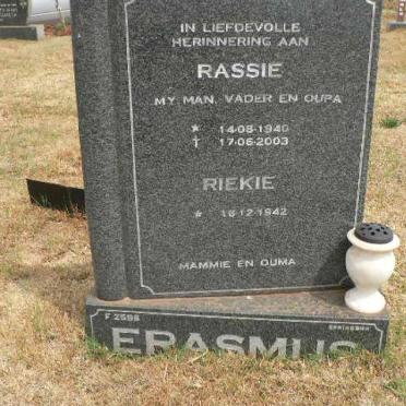 ERASMUS Rassie 1940-2003 &amp; Riekie 1942-
