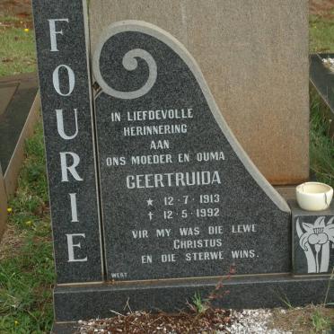 FOURIE Geertruida 1913-1992