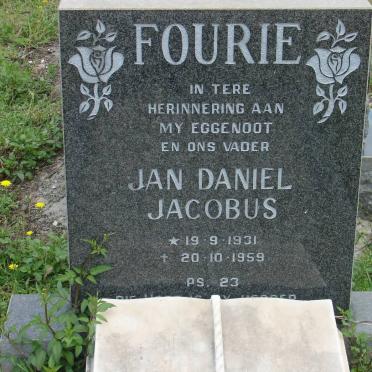 FOURIE Jan Daniel Jacobus 1931-1959