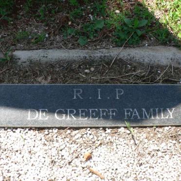 GREEFF Pieter Cornelius, de 1927-1981 & Moonyeen Delysia Bernadette PAYNE 1937-2001 :: DE GREEFF Debbie-Ann 1966-1991