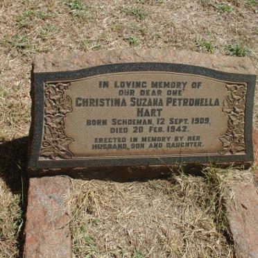HART Christina Suzana Petronella nee SCHOEMAN 1909-1942