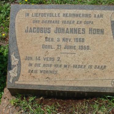 HORN Jacobus Johannes 1868-1950