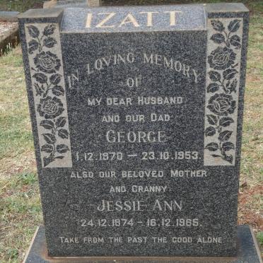 IZATT George 1870-1953 &amp; Jessie Ann 1874-1965
