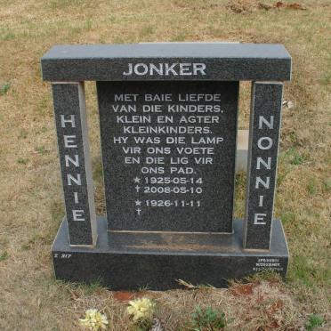 JONKER Hennie 1925-2008 &amp; Nonnie 1926-