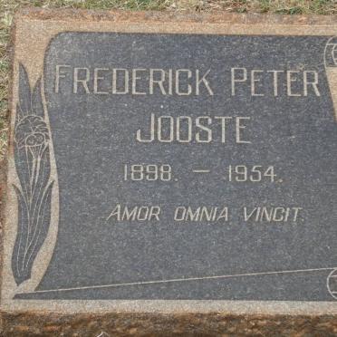 JOOSTE Frederick Peter 1898-1954