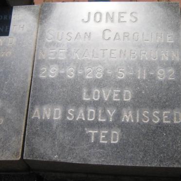 JONES Susan Caroline nee KALTENBRUNN 1928-1992
