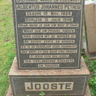 JOOSTE Albertus Johannes Petrus 1884-1946