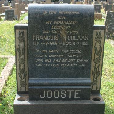 JOOSTE Francois Nicolaas 1906-1961