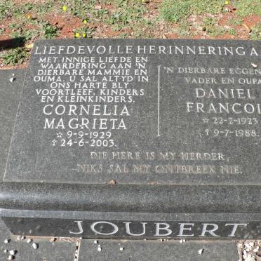 JOUBERT Daniel Francois 1923-1988 &amp; Cornelia Magrieta 1929-2003