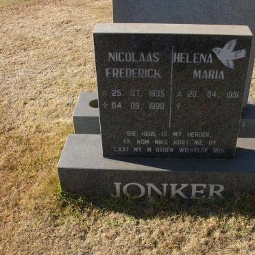 JONKER Nicolaas Frederick 1935-1998 &amp; Helena Maria 1951-