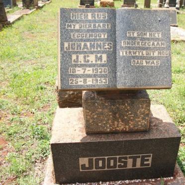 JOOSTE Johannes J.C.M. 1930-1953