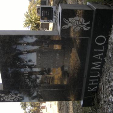 KHUMALO Thomas Ntuthu 1890-1969