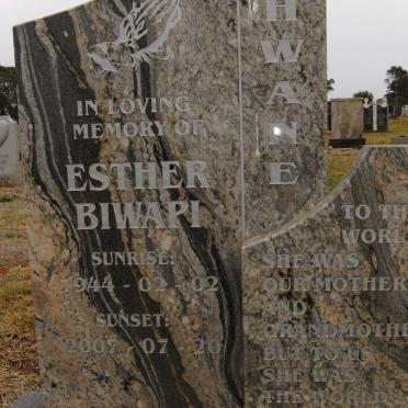 KHWANE Esther Biwapi 1944-2007