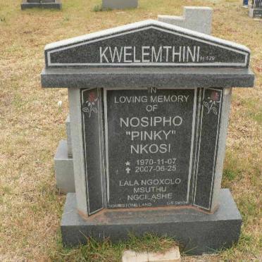 KWELEMTHINI Nosipho Nkosi 1970-2007