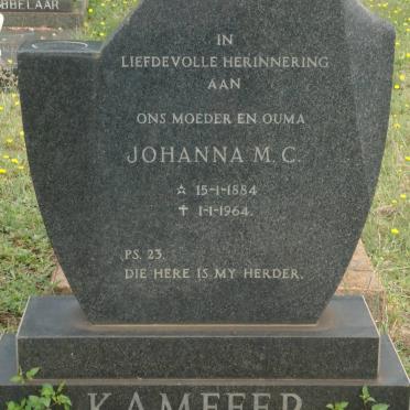 KAMFFER Johanna M.C. 1884-1964