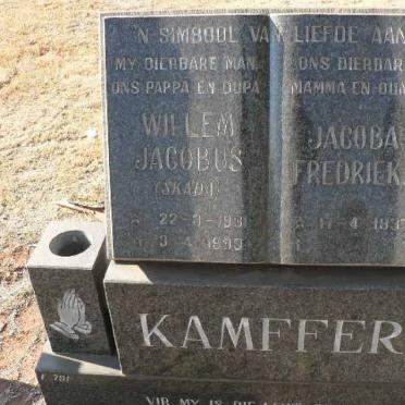 KAMFFER Willem Jacobus 1931-1999 &amp; Jacoba Fredrieka 1937-