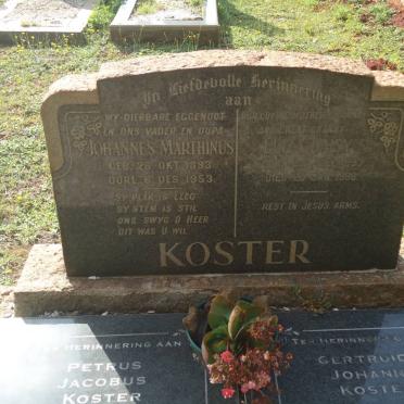 KOSTER Johannes Marthinus 1893-1953 &amp; Eliza Daisy 1893-1986 :: KOSTER Petrus Jacobus 1918-1997 &amp; Getruida Johanna 1925-