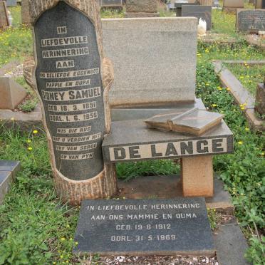 LANGE Sidney Samuel, de 1891-1956 &amp; Mammie 1912-1969