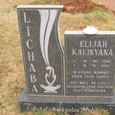 LICHABA Elijah Kalinyana 1946-2002