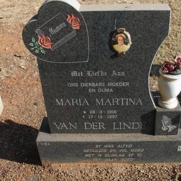 LINDE Maria Martina, van der 1916-1997