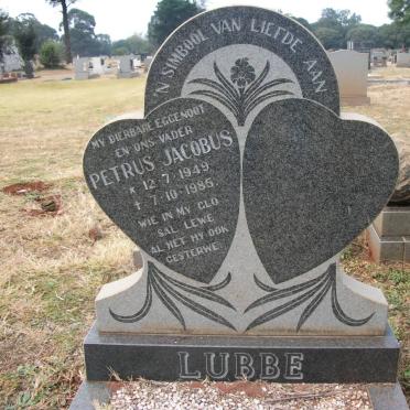 LUBBE Petrus Jacobus 1949-1985