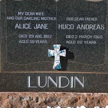 LUNDIN Hugo Andreas -1968 &amp; Alice Jane -1957 :: LUNDIN Peter Gladstone 1933-1998