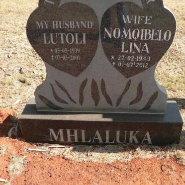 MHLALUKA Lutoli 1939-2001 &amp; Nomqibelo Lina 1943-2012