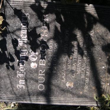 MNGOSINI Lazarus Boy-Boy 1936-1968