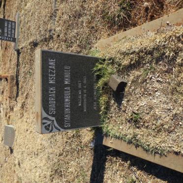 MSEZANE Shadrack 1867-1947