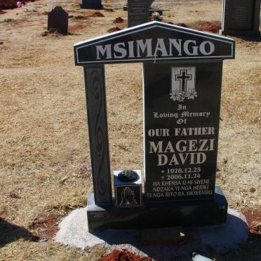 MSIMANGO Magezi David 1928-2006