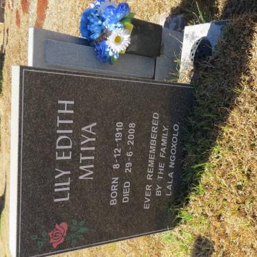 MTIYA Lily Edith 1910-2008