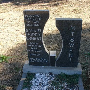 MTSWENI Samuel Poppy Ernest 1953-1975