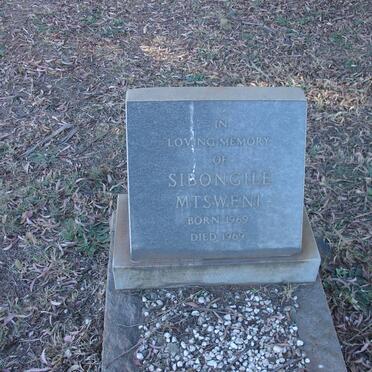 MTSWENI Sibongile 1969-1969