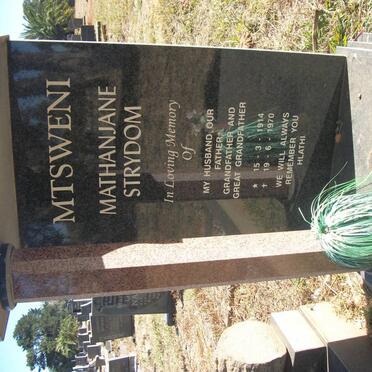 MTSWENI Mathanjane Strydom 1914-1970