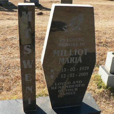 MTSWENI Milliot Maria 1929-2003