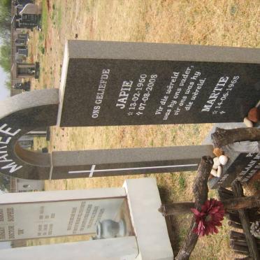 MAREE Japie 1960-2008 &amp; Martie 1965-