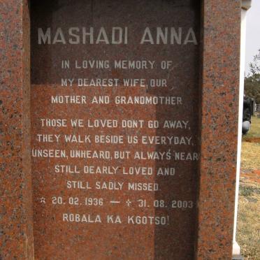 MASHADI Anna 1936-2003