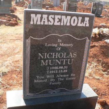 MASEMOLA Nicholas Muntu 1946-2012
