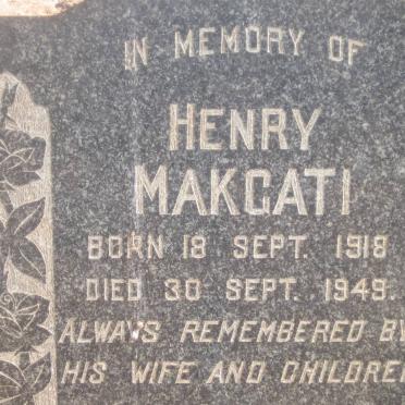 MAKGATI Henry 1918-1949