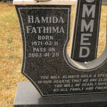 MAHOMMED Hamida Fathima 1971-2003