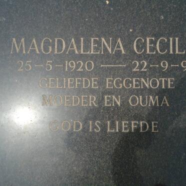 MARAIS Magdalena Cecilia 1920-1994
