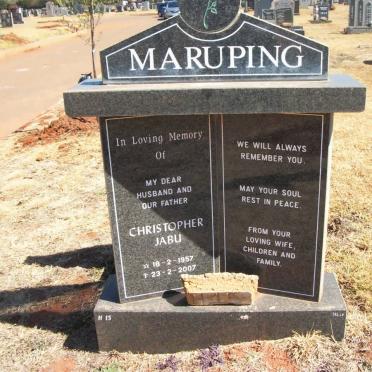 MARUPING Christopher Jabu 1957-2007