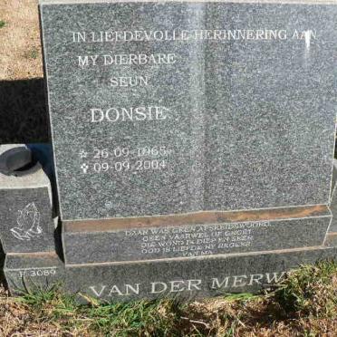 MERWE Donsie, van der 1965-2004