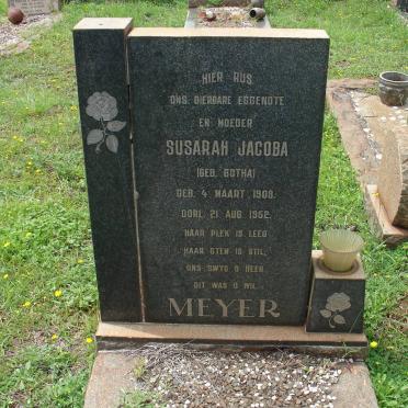 MEYER Susarah Jacoba nee BOTHA 1908-1952
