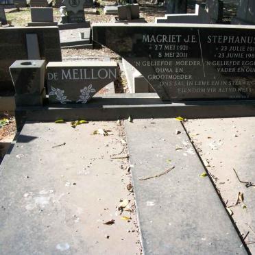 MEILLON Stephanus P., de 1918-1983 &amp; Magriet J.E. 1921-1911