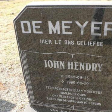 MEYER John Hendry, de 1945-1999