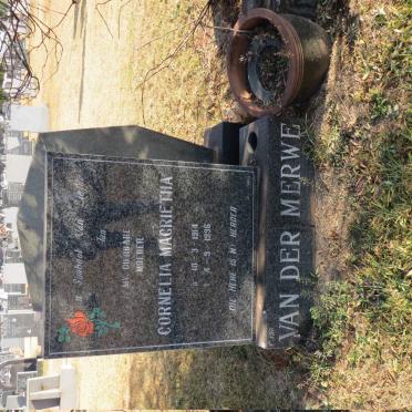 MERWE Cornelia Magrietha, van der 1914-1996